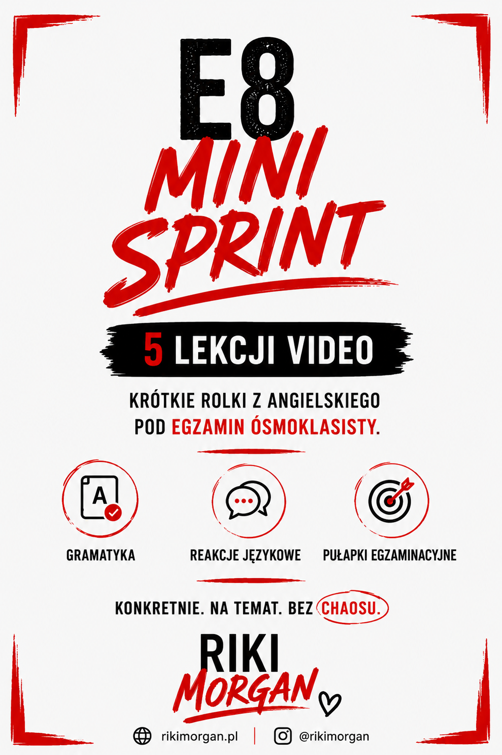 Kurs video | E8 MINI SPRINT