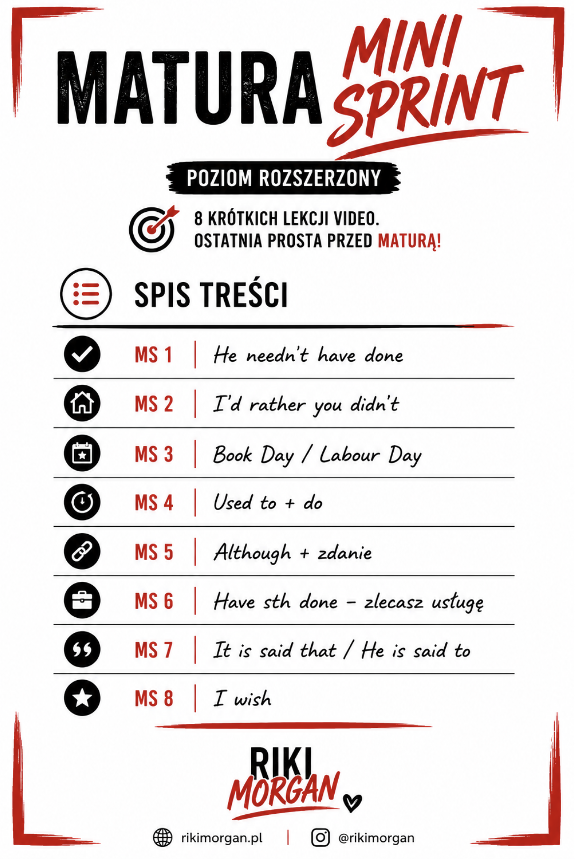 Kurs video | MATURA MINI SPRINT Poziom rozszerzony - obrazek 3